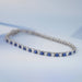 Sapphire Round Gemstone And Lab Diamond Tennis Bracelet