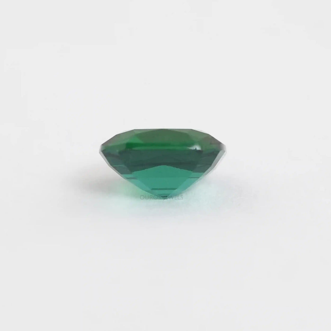 Dark Green Zambian Cushion Cut Gemstone Loose