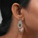 Green Emerald And Diamond Dangle Earrings Earring