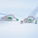 Green Emerald And Diamond Dangle Earrings Earring