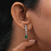 Emerald Gemstone Dangle Drop Earrings
