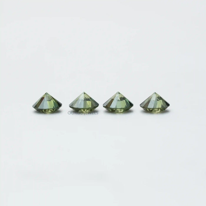 Green Round Cut Lab Grown Diamond Loose