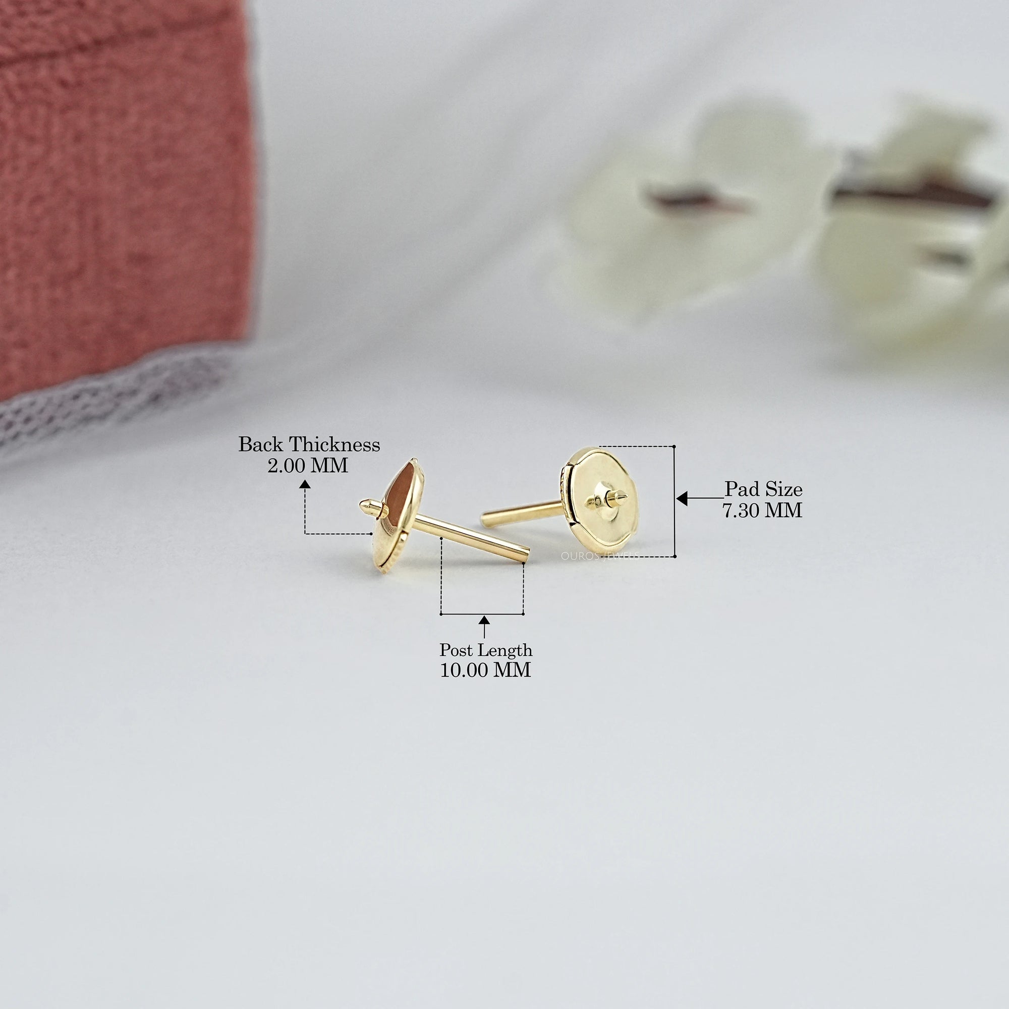 Secure Back Type Stud Earrings For Women