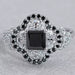 Halo Moon Halo Black Diamond Engagement Ring Rings