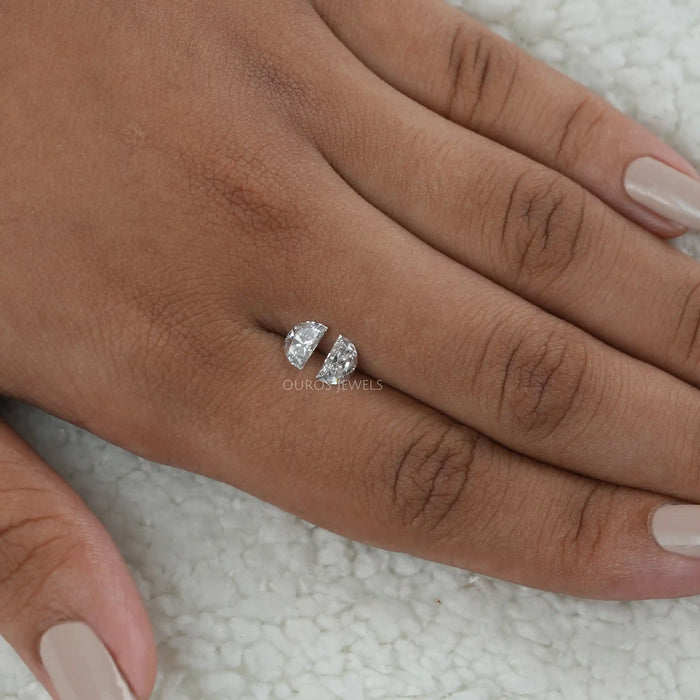 Half Moon Cut Lab Grown Diamond Pair Loose