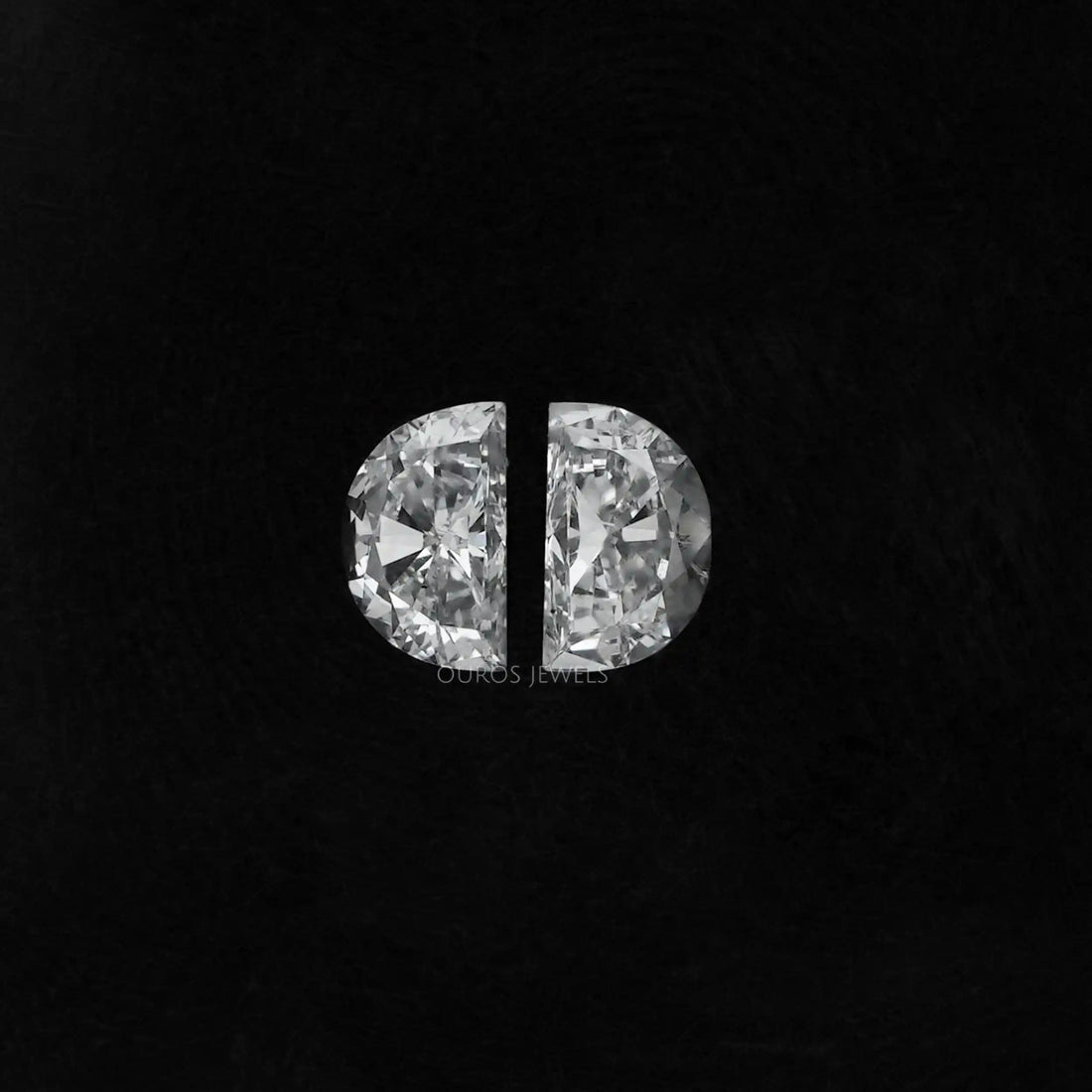 Half Moon Cut Lab Grown Diamond Pair Loose