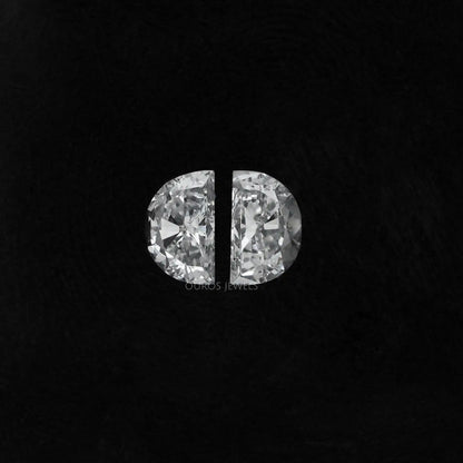 Half Moon Cut Lab Grown Diamond Pair Loose