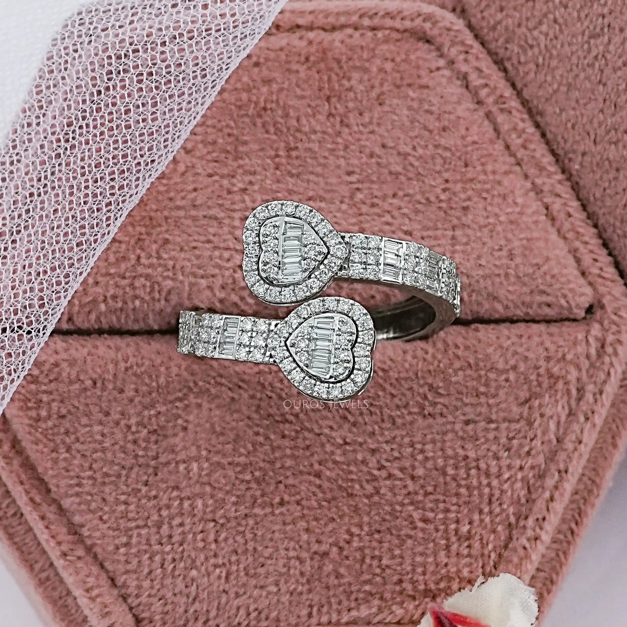 Lab Diamond Cluster Set Bypass Ring Ring