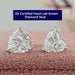IGI Certified Heart Cut Lab Grown Diamond Stud Earring