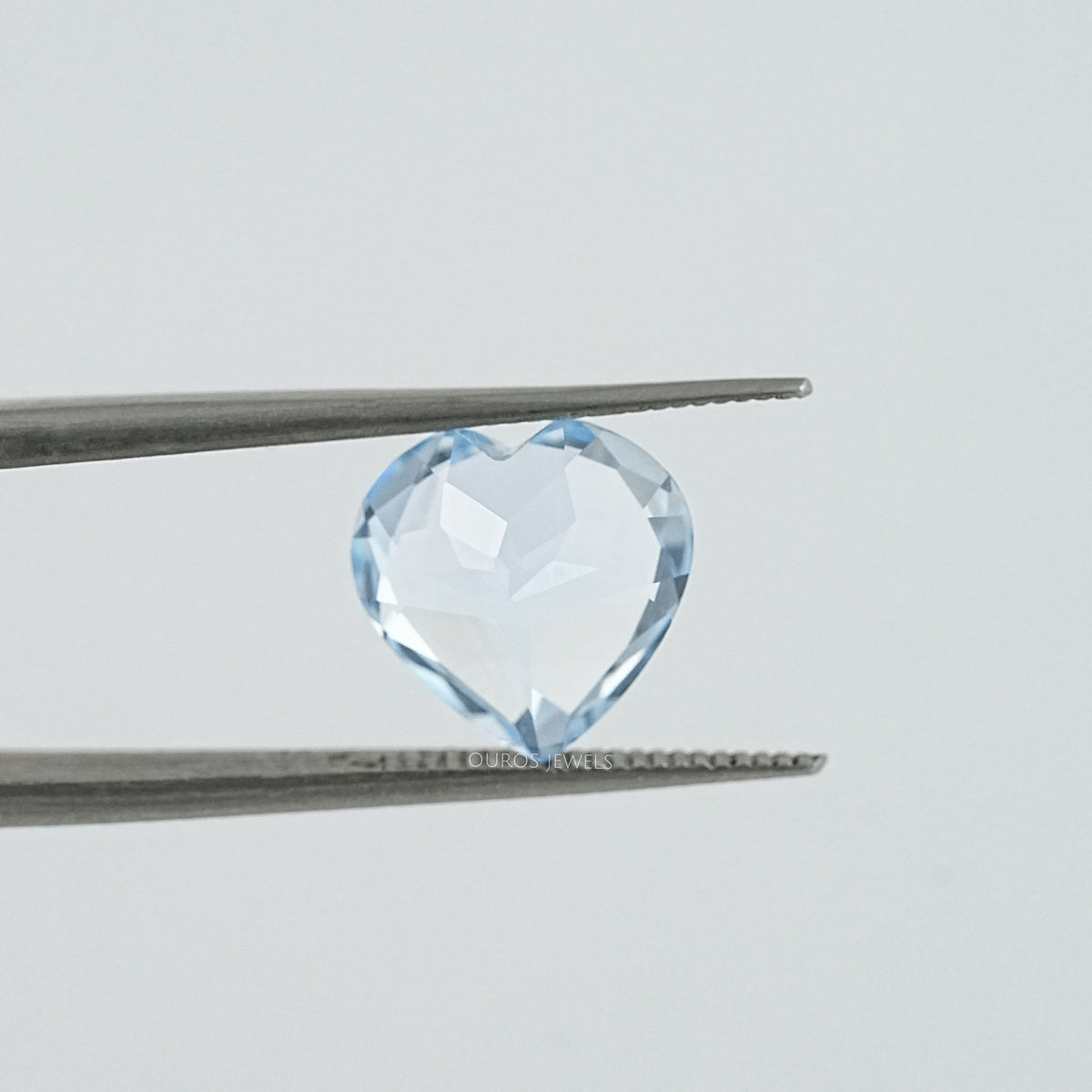 Light Blue Heart Lab Grown Gemstone Loose