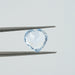 Light Blue Heart Lab Grown Gemstone Loose