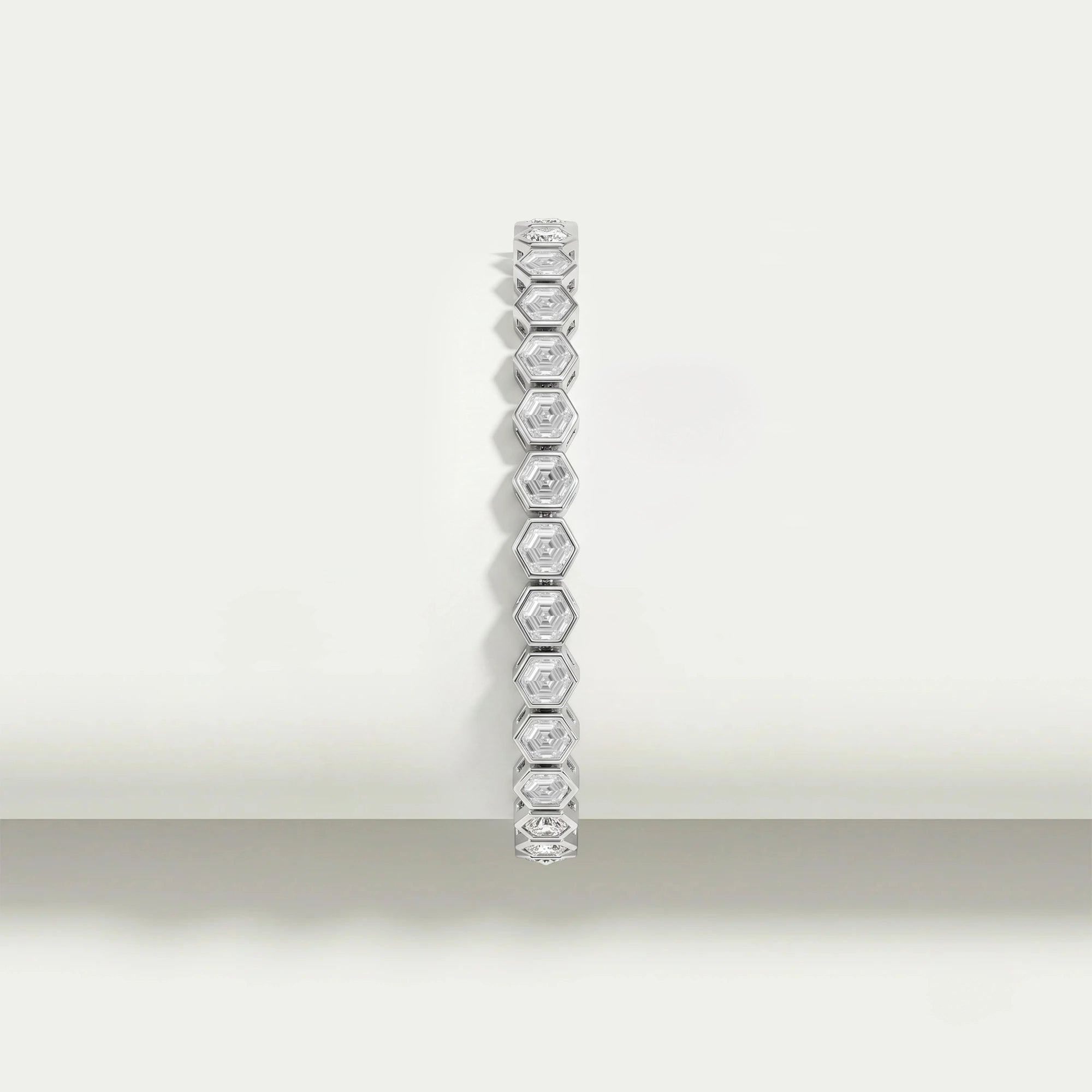 Sechseckige Lünette Set Tennis Armband