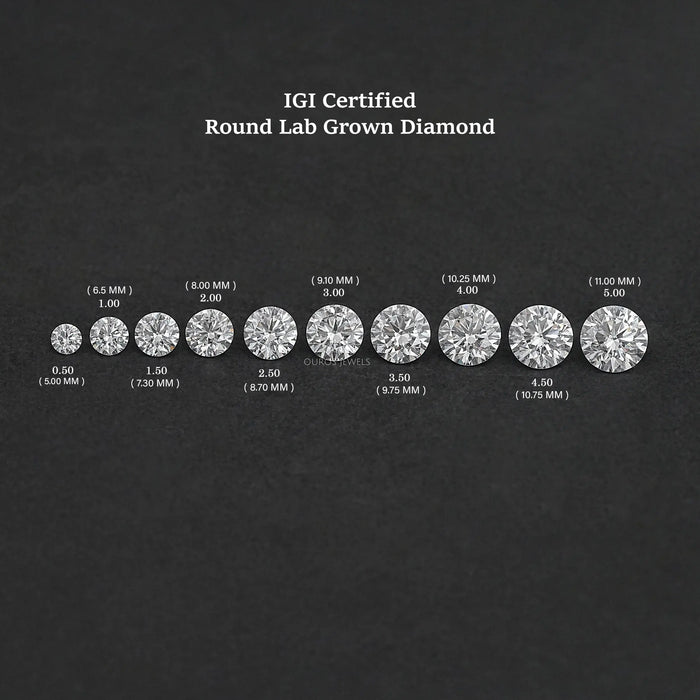 Certified Round Cut Lab Grown Loose Diamond IGI Certified Diamond Loose