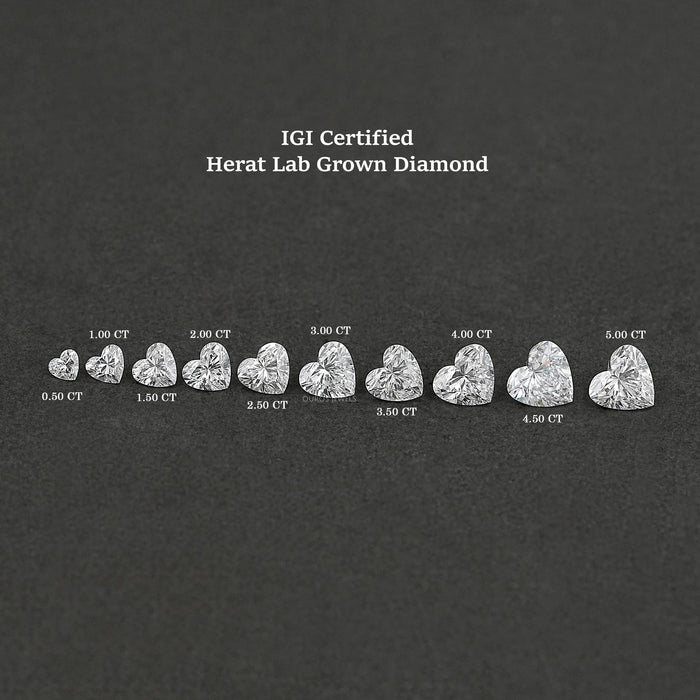 Heart Cut Lab Grown Diamond - Certified IGI Certified Diamond Loose