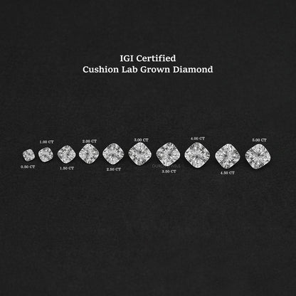 Certified Cushion Cut Lab Grown Diamond IGI Certified Diamond