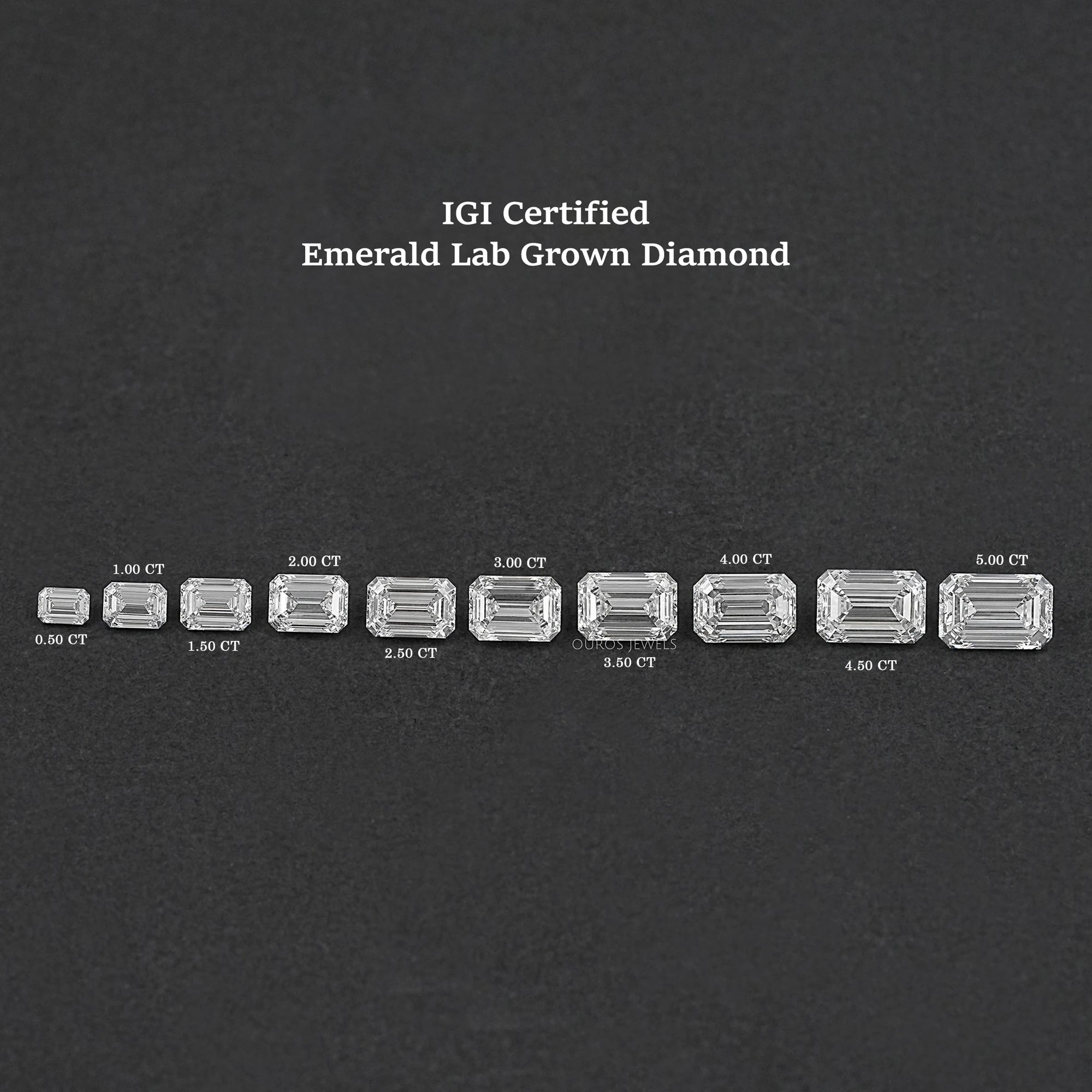 Certified Emerald Cut Lab Grown Diamond Loose
