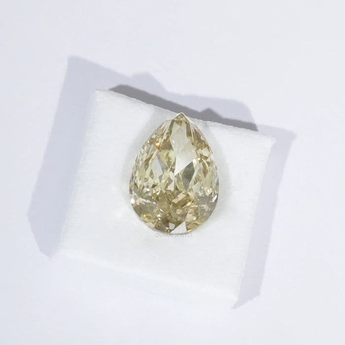 Modified Pear Cut Yellow Lab Grown Diamond