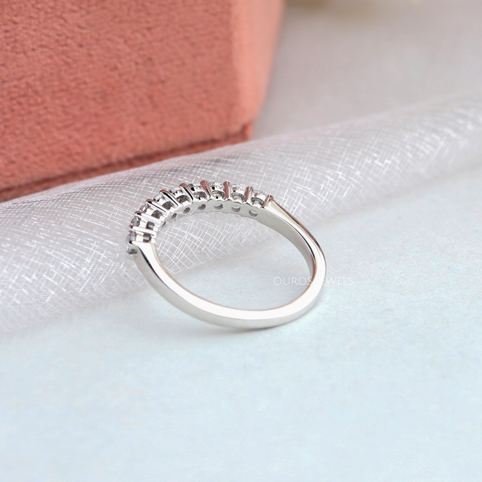 Round Cut Half-Eternity Wedding Ring Rings