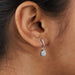 Oval Shape Lab Grown Diamond Halo Drop Earrings