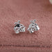 Tiny Trinity Round Lab Diamond Stud Earrings Earring