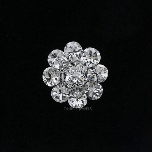 Round Pie Cut Lab Grown Diamond Loose