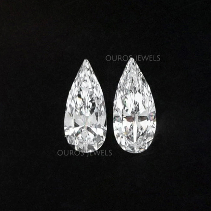 Long Pear Cut Lab Grown Pair Diamond Loose