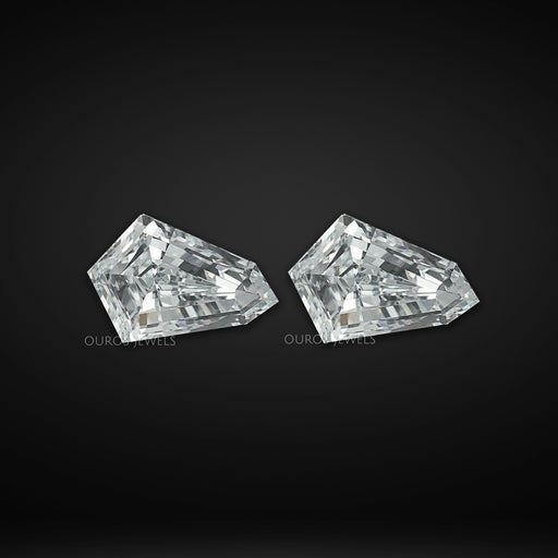 Step Cut Shield Lab Diamond Pair Loose
