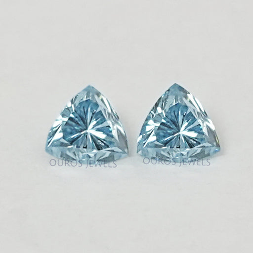 Blue Trillion Cut Lab Grown Diamond Loose