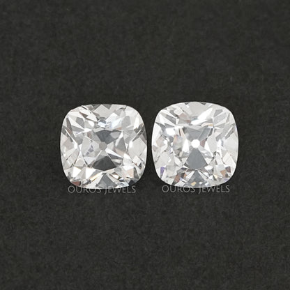 Old Mine Cushion Cut Lab Grown Diamond For Pair Loose