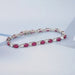 Ruby Oval and Diamond Tennis Bracelet Bracelet