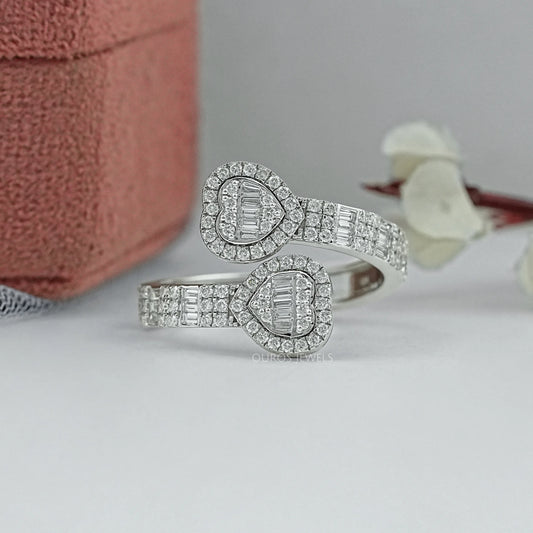 Lab Diamond Cluster Set Bypass Ring Ring