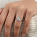 Round Cut Solitaire Wave Diamond Ring Ring