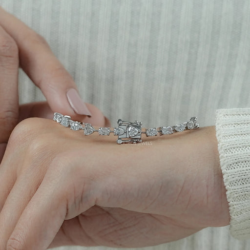 Multi Shape Lab Diamond Linked Bracelet Bracelet