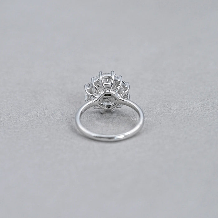 Princess Cut Lab Diamond Halo Dutch Marquise Ring Rings