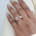 Pear And Emerald Cut Halo Toi Et Moi Engagement Ring Rings