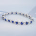 Sapphire Cushion Cut Lab Grown Gemstone Bracelet Bracelet