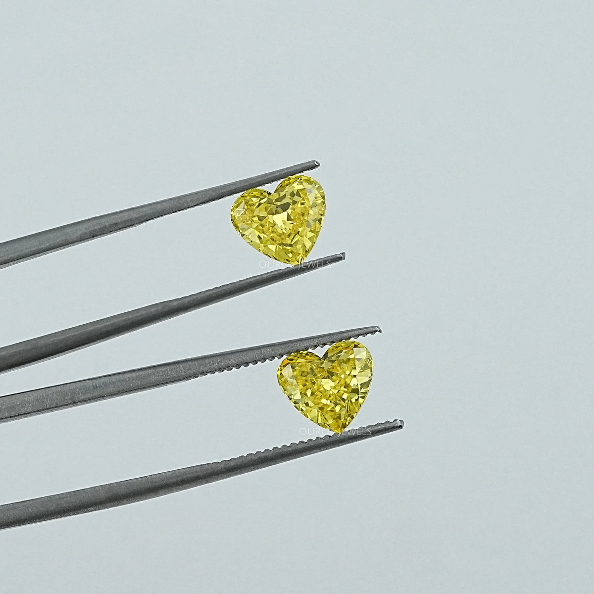Yellow Heart Lab Grown Diamond Matching Pair Loose