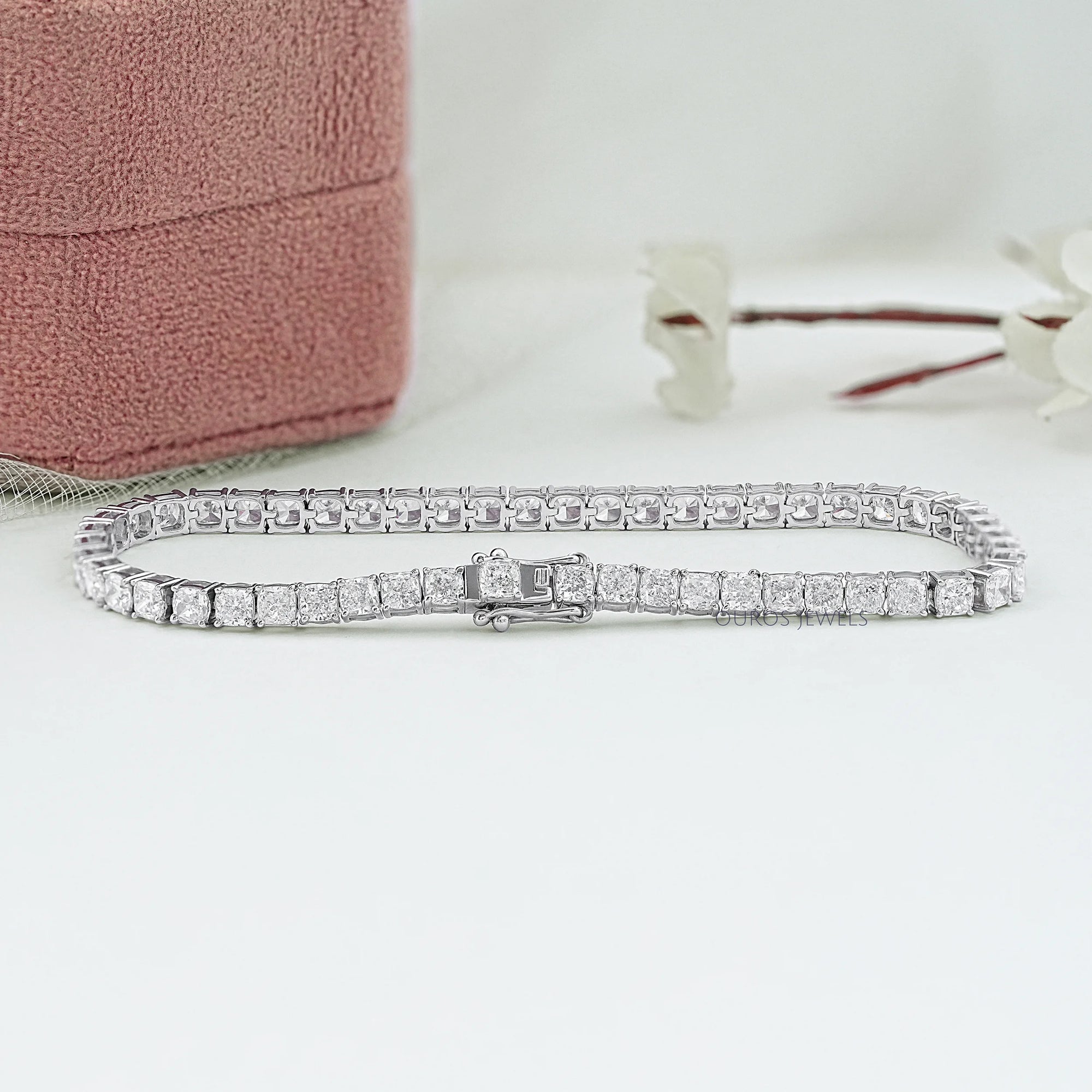 Cushion Lab Grown Diamond Tennis Bracelet Bracelet