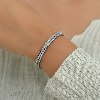 Round Cut Lab Grown Diamond Tennis Bracelet - 3.00 | 4.00 TCW Bracelet