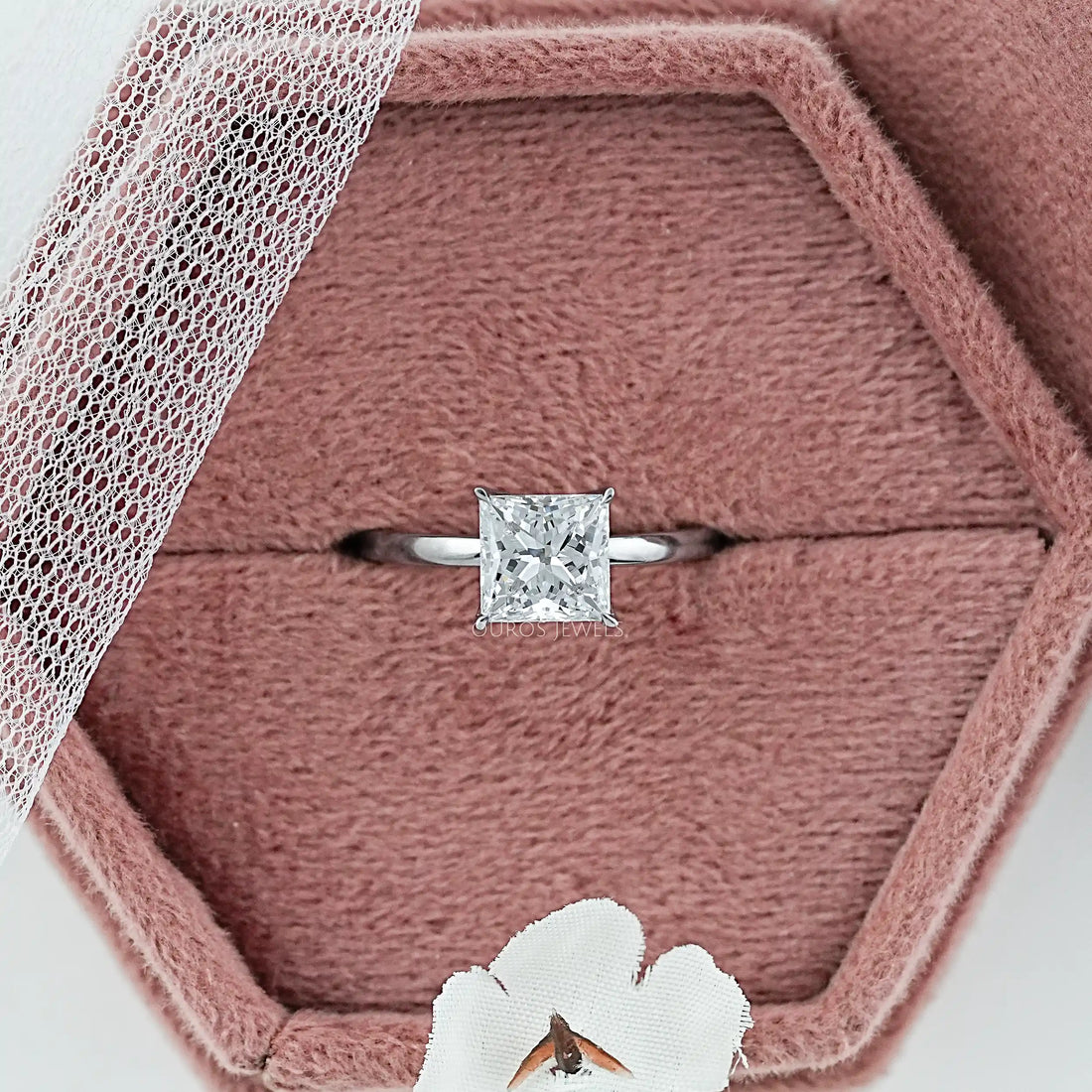 Princess Lab Grown Diamond Tulip Ring Ring
