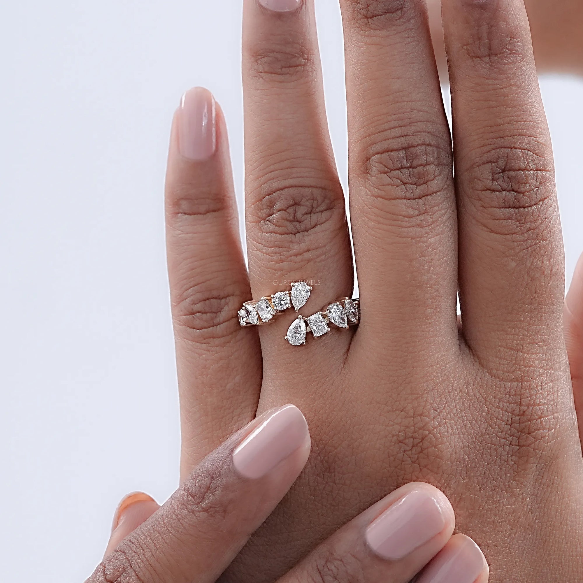 Multi Shape Diamond Eternity Band Rings