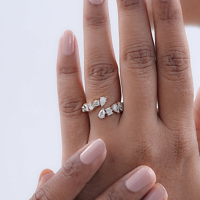 Multi Shape Diamond Eternity Band Rings