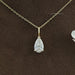 Lab Diamond Pear Cut Solitaire Pendant Necklaces