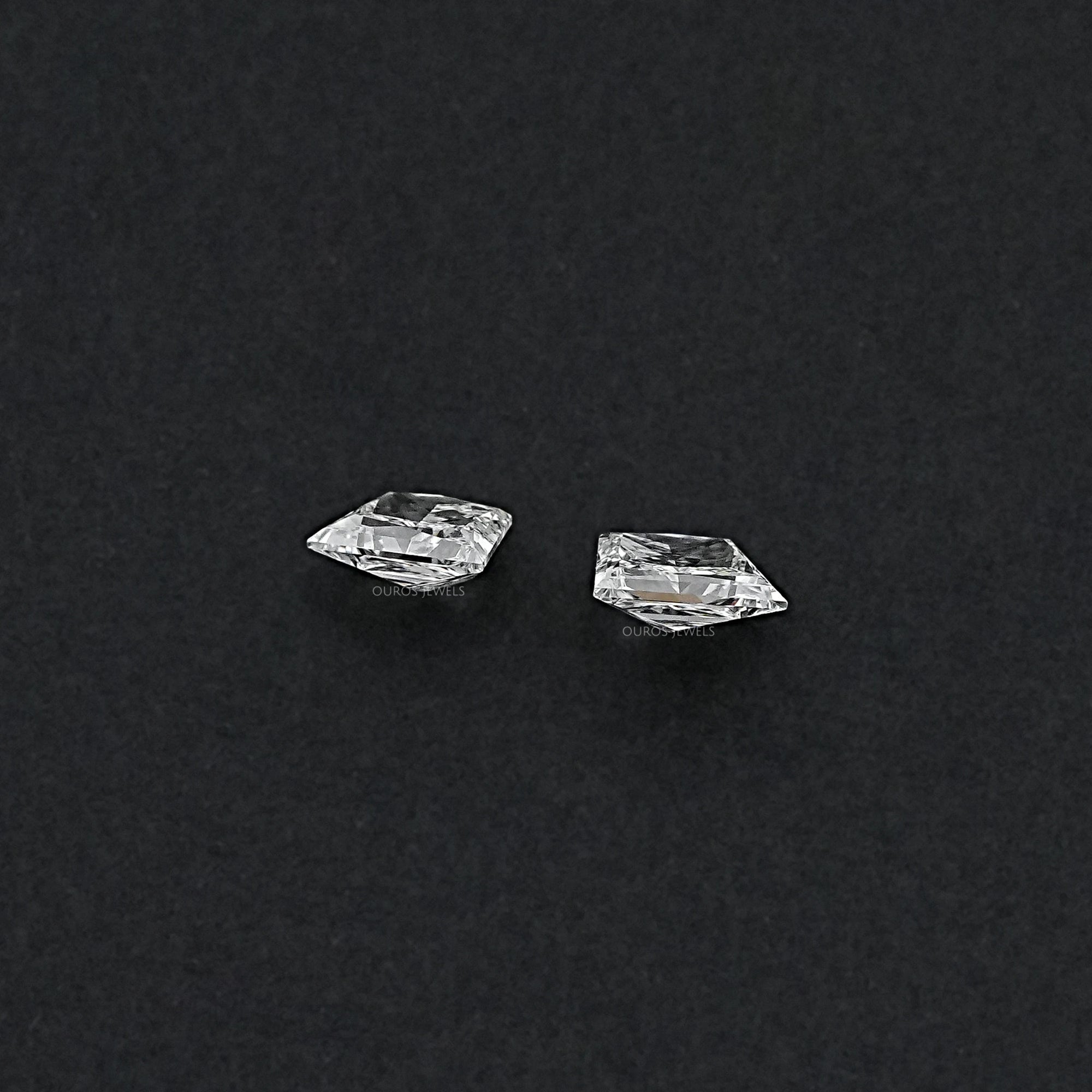 Brilliant Cut Trapezoid Lab Grown Diamond Pair
