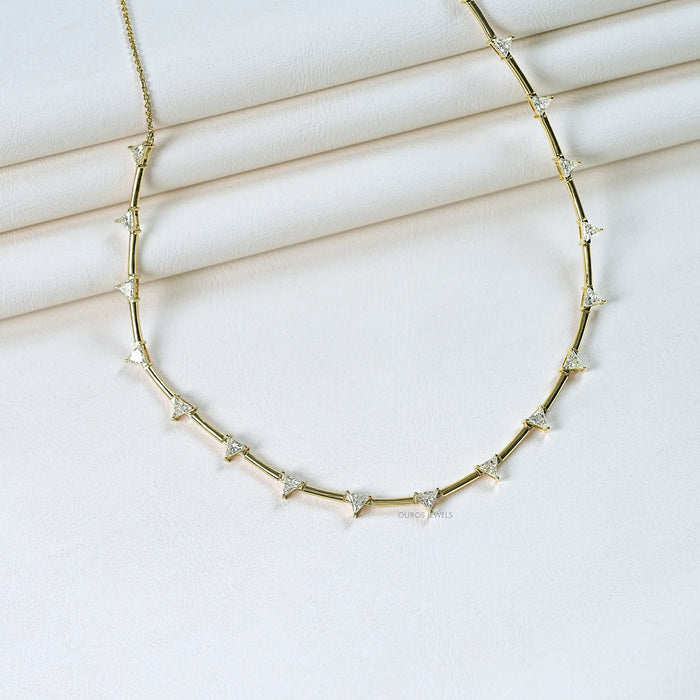 Triangle Cut Bar Chain Necklace Necklaces