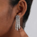Marquise And Round Cut Lab Diamond Chandelier Earrings