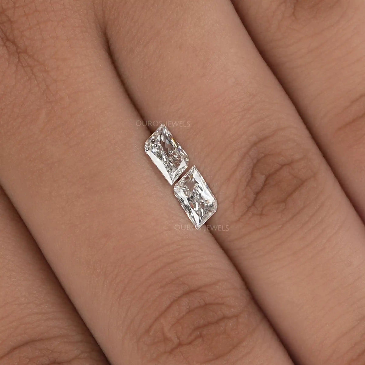 Rounded Modified Kite Shape Lab Diamond Pair Loose