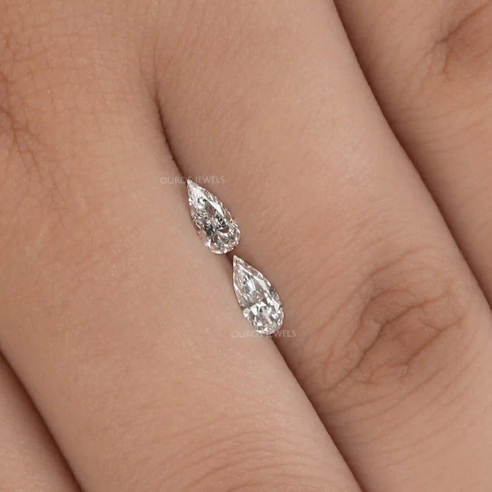 Long Pear Cut Lab Grown Pair Diamond Loose