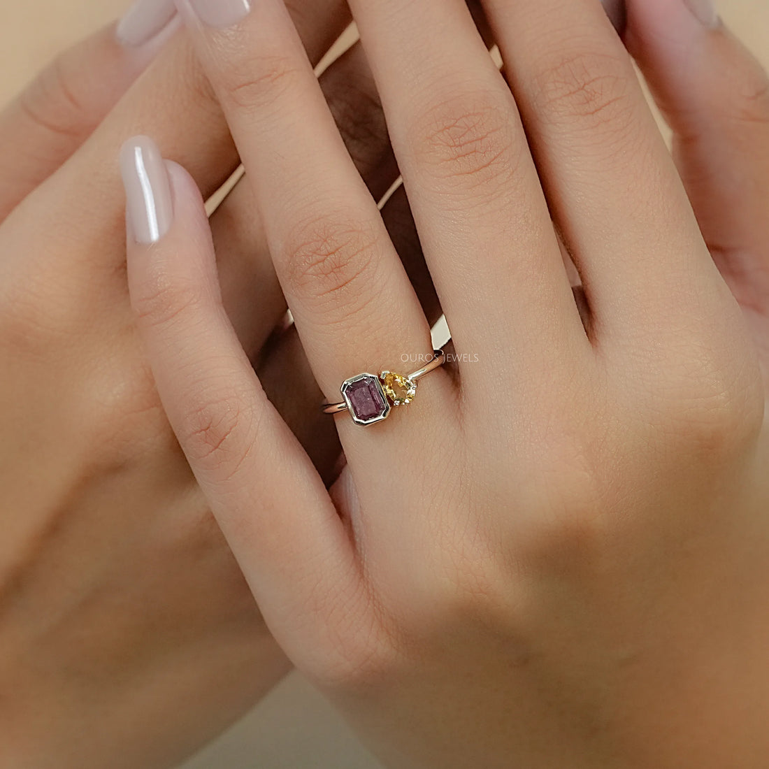 Natural Gemstone Toi Moi Engagement Ring Ring
