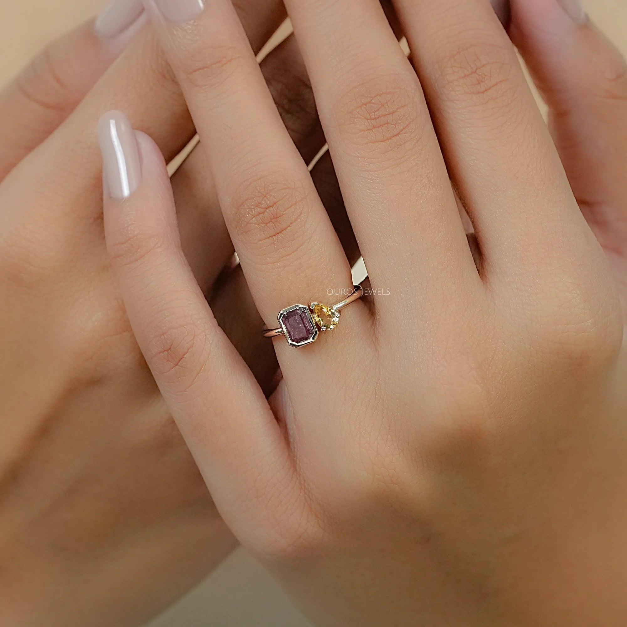 Natural Gemstone Toi Moi Engagement Ring Ring
